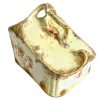 Antique English Large Ceramic Butter Cheese Lid Dish Cover Storage Box Case Display Table circa 1910-20's / EVE