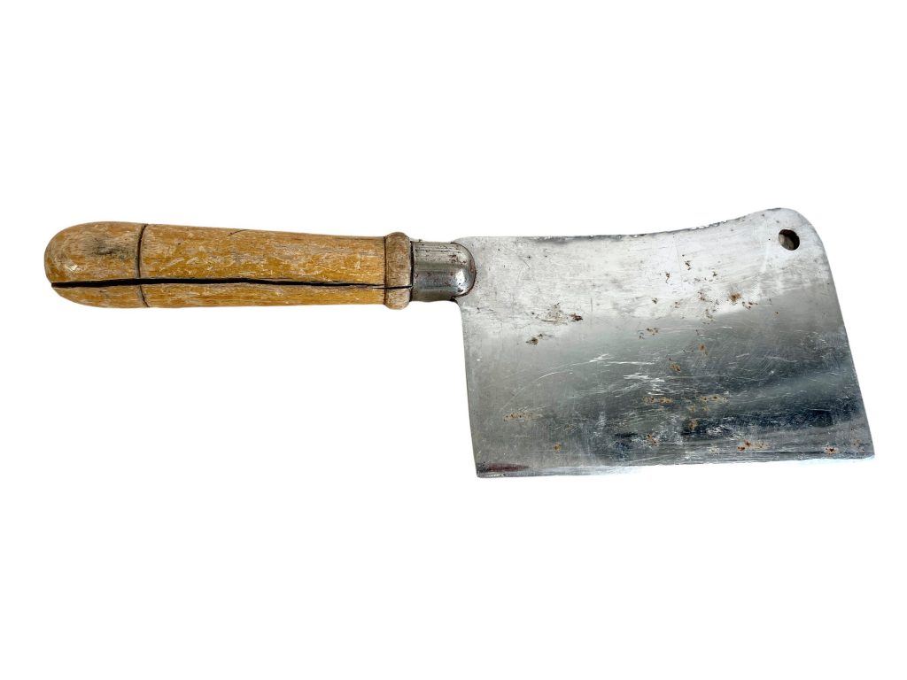 Vintage French Butcher Large Cleaver Knife Chopper Beef Pork Lamb Hanging Decor Rustic Kitchen circa 1950-60’s / EVE