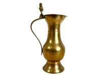 Vintage English Small Brass Pub Rustic Water Jug Pitcher Watering Decorative Ornament Lidded circa 1960-70's / EVE