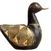 Vintage Thai Duck Bird Statue Art Carving Sculpture Wooden Wood Ornament circa 1970-1980's / EVE