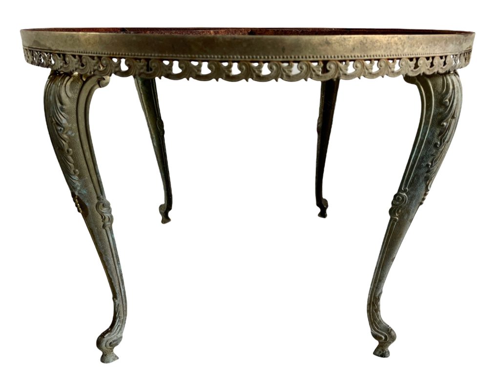 Vintage French Ornate Brass Metal Table Legs Rusty Strong Stand Plinth Support circa 1970-80’s / EVE