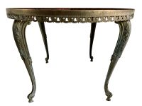 Vintage French Ornate Brass Metal Table Legs Rusty Strong Stand Plinth Support circa 1970-80's / EVE