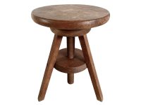 Vintage French Adjustable Wooden Wood Stool Work Small Chair Seat Stool Display Prop Flower Plant Stand Tabouret circa 1980-90's / EVE