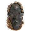 Vintage African Wooden Bust Mask Wall Decor Intricate Carved Statue Carving Sculpture Wood Tribal Art c1960-70's / EVE
