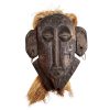 Vintage African Wooden Bust Mask Wall Decor Intricate Carved Statue Carving Sculpture Wood Tribal Art c1990-2000's / EVE