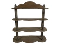 Antique French Wooden Wood Wall Hanging Shelf display stand fixing mounted hanging ornate intricate plinth NEEDS WORK c1920's / EVE