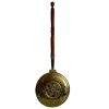 Vintage French Brass Bed Warming Heating Bed Pan Hot Coal Ash Charcoal Warmer Fireplace Decor circa 1950-60's / EVE