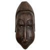 Vintage African Wooden Mask Hanging Wall Hanging Decor Carved Statue Carving Sculpture Wood Tribal Art Ornament c1970-80's / EVE