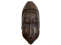 Vintage African Wooden Mask Hanging Wall Hanging Decor Carved Statue Carving Sculpture Wood Tribal Art Ornament c1970-80's / EVE