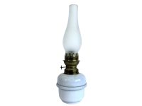 Vintage French Milk Glass Oil Paraffin Lamp Lighting Light Ornament Display Prop circa 1920-30's / EVE