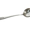 Antique French Pewter Silver Metal Curved Fancy Ladle Spoon Serving Server Soup Set circa 1910-20's / EVE