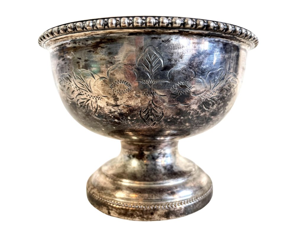 Vintage English Silver Plate Small Metal goblet trophy cup award prize engraved circa 1980’s / EVE of Europe