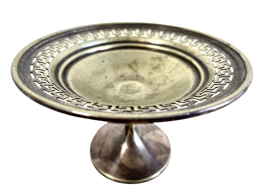 Antique English London Small Metal Pedestal Pot Bowl Dish Catch-All Serving Sweet Candy Jewellery circa 1910-20’s / EVE