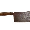 Vintage French Butcher Large Cleaver Knife Chopper Beef Pork Lamb Hanging Decor Rustic Kitchen circa 1950-60's / EVE