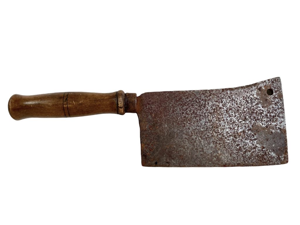 Vintage French Butcher Large Cleaver Knife Chopper Beef Pork Lamb Hanging Decor Rustic Kitchen circa 1950-60’s / EVE