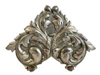 Vintage French Silver Metal Letter Document Napkin Tissue Stand Display Tabletop Desktop Office Display Presentation c1950's / EVE