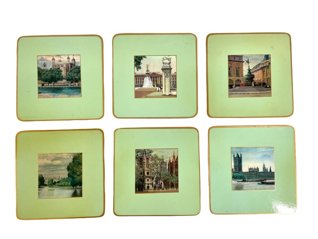 Vintage English London Views Scenes Of London Placemats Place Table Mats Protectors Trivets circa 1960-70’s / EVE