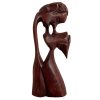 Vintage Kissing Kiss Statue Art Carving Sculpture Wooden Wood Ornament circa 1980-1990's / EVE