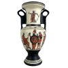 Vintage Greek Pottery Oil Flask Jug Vase Pot Ornament Display Hand Made Reproduction Piece circa 1980-90's / EVE