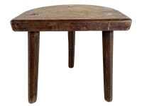 Vintage French Milking Stool Wooden Wood Chair Seat Kitchen Table Farm Farmhouse Seat Plant Rest Stand Plinth Tabouret Small c1960's / EVE