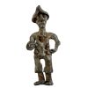 Antique French Pewter Grey Black Metal Man Soldier Figurine Toy Display Mantlepiece Decorative Tarnish Patina c1910-20's / EVE