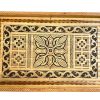 Vintage Asian Indonesian Bamboo Geometric Folk Shaman Motive serving lap tray trivet place mat decor wood wooden c1970-80's / EVE