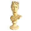 Vintage French Plaster Bust Apollo From Piraeus Pythian Head Ornament Figurine Display Gift Ancient Greece c1970-80's / EVE