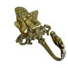 Antique French Brass Golden Angel Cherub Coat Hook Hanger Metal Small Coat Towel Decor Display Hallway Cloakroom Kitchen c1910-20's / EVE