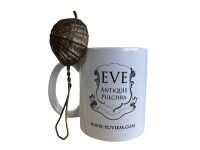 Alternative view of Antique English Loose Tea Cup Top Strainer Brass Metal Small Pot Kettle Kitchen Display Vintage c1910-30's / EVE