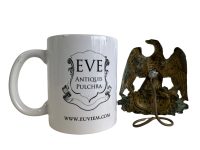 Alternative view of Antique French Forets Napoleonic Eagle Crest Metal Bronze Brass Stand Metal Ornament Stand Display Decor c1850-1900's / EVE