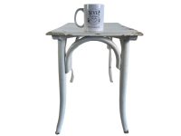 Alternative view of Vintage Table French Wooden Wood Pole Standing Small Pot Plant Stand Display Shelf Shelving Unit Chippy White circa 1960-70's / EVE