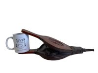 Alternative view of Vintage French Wooden Wood Bellows Fireplace Open Fire Log Burner Stove Tool Prop Display Decor circa 1980-90's / EVE