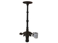 Alternative view of Vintage French Heavy Small Bistro Style Side Table Leg Stand Cast Iron Stand Plinth Add Your Own Top circa 1960-70-80's / English Shop