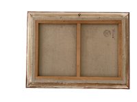 Alternative view of Vintage French La Lamargo Dancing Reproduction By Lancret Print Gold Frame Stamped Canvas circa 1960-70's / EVE