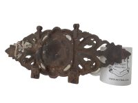 Alternative view of Antique French Iron Ornate Decorative Plaque Plate Rusty Stove Decor circa 1910-20's / EVE