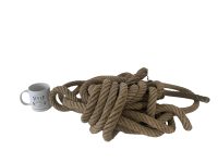 Alternative view of Vintage French Heavy Thick Rope Twelve 12 Metres Banister Tree House Boat Mooring Border c1960-70's / EVE