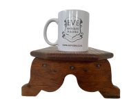 Alternative view of Antique French Bench Stool Small Tiny Table Step Footrest Wood Chair Seat Side Stand Pot Display Shelf Fancy Leg Tabouret c1910-20's / EVE