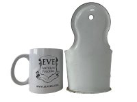 Alternative view of Vintage French Enamel Washing Soda Soap Box Storage Pot Bowl Rustic Rural Display Kitchen Wall Hanging Metal circa 1940-50's / EVE