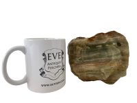 Alternative view of Vintage Stone Alabaster Catch-All Ashtray Dish Bowl Bon Bon Candy Storage Display Prop Gold Green Brown Decorative circa 1960-70's / EVE