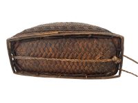 Alternative view of Vintage Philippine Kupit Purse Bag Handbag Tobacciana Woven Rattan Reed Wood Basket Strap Shoulder c1970's / EVE