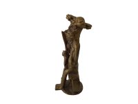 Alternative view of Vintage African Chief Tribesman Brass Metal Figurine Statue Primitive Sculpture Cast Tribal Art Toy Decor Display c1980-90's / EVE
