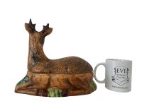 Alternative view of Vintage French Ceramic Deer Lidded Terrine Pate Pot Store Container Ornament Kitchen Storage Serving c1960-70's / EVE Europe