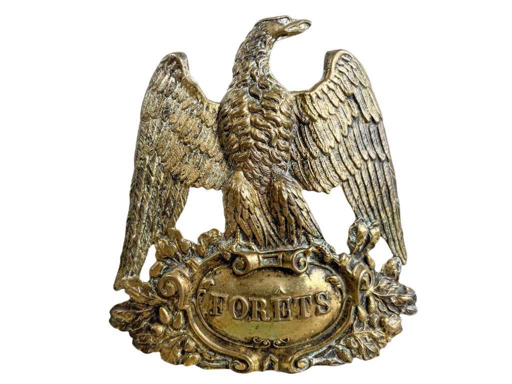 Antique French Forets Napoleonic Eagle Crest Metal Bronze Brass Stand Metal Ornament Stand Display Decor c1850-1900’s / EVE
