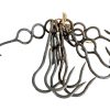 Vintage French Metal Wall Rail Hanging Kitchen Hook Hooks Hanger Display Tools Butcher Game Commercial circa 1940-50's / EVE