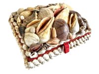 Vintage French Shell Seashell Decorated Trinket Jewellery Jewelry Boxes Box Display circa 1970-80's / EVE