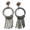 Vintage Moroccan Clip On Earring Grey Metal Ethnic Tribal Jewellery Jewelry c1990-00's / EVE