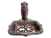 Vintage Soap Dish French Cicada Rusty Shampoo Shower Gel Bathroom Holder Black Metal Display Feature Design Decor c1970-80's / EVE