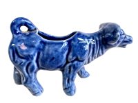 Vintage English Tiny Creamer Cow Cream Milk Small Jug Pitcher Pourer Ornament Decorative Figurine circa 1970-80's / EVE