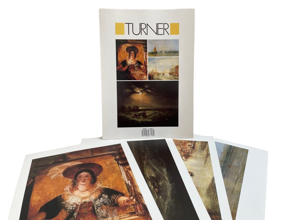 Vintage French Four Prints Turner Great Master Print Collection In Envelope For Framing Display Artwork Descriptions French c1980’s / EVE