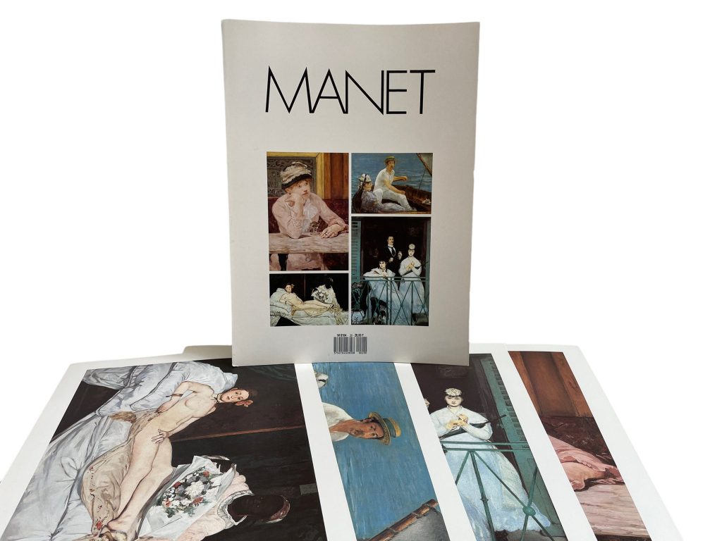 Vintage French Four Prints Manet Great Master Print Collection In Envelope Framing Display Artwork Descriptions French c1980’s / EVE